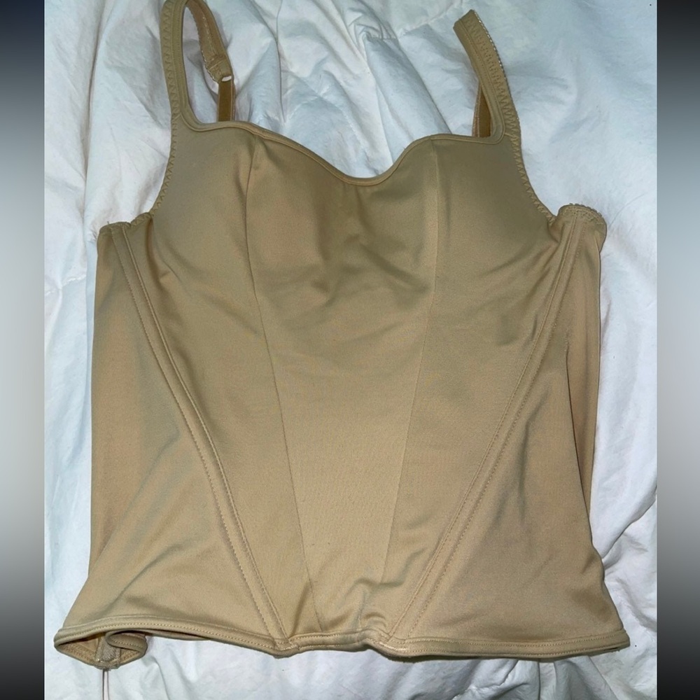 Vintage Tan Victoria’s Secret Corset/Bustier Top Small